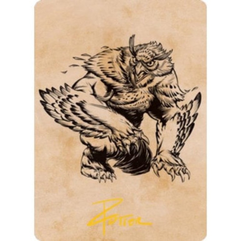 Adventures in the Forgotten Realms Art Card: Owlbear #76 (Gold Signature) | Adventures in the Forgotten Realms