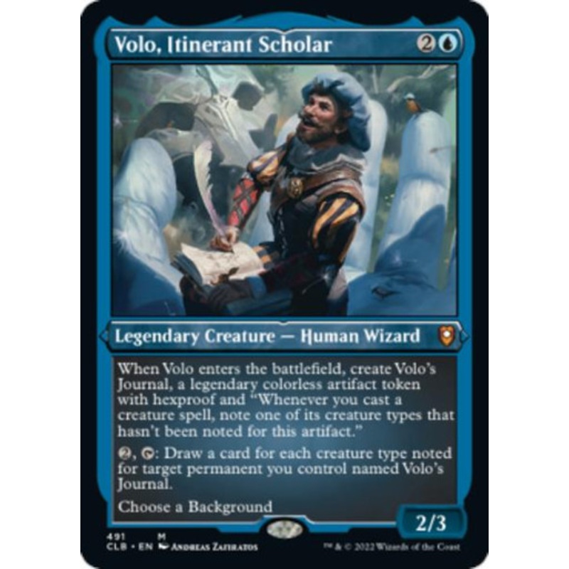 Volo, Itinerant Scholar (Etched foil) | Commander Legends: Battle for Baldur's Gate