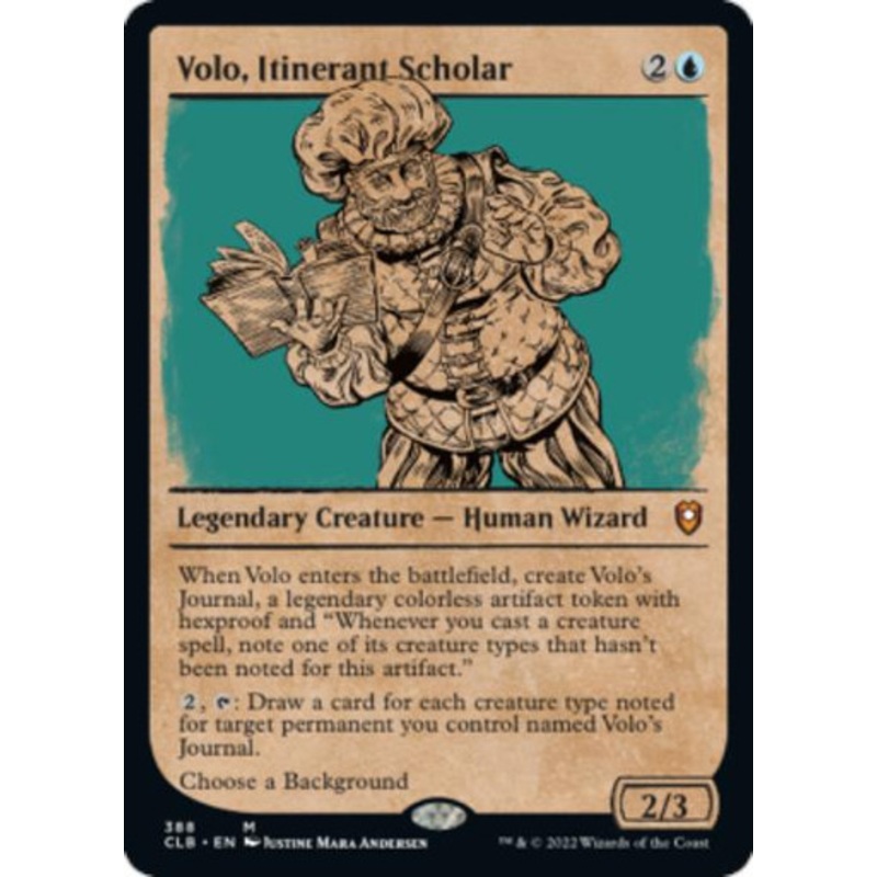 Volo, Itinerant Scholar (Rulebook Art) | Commander Legends: Battle for Baldur's Gate