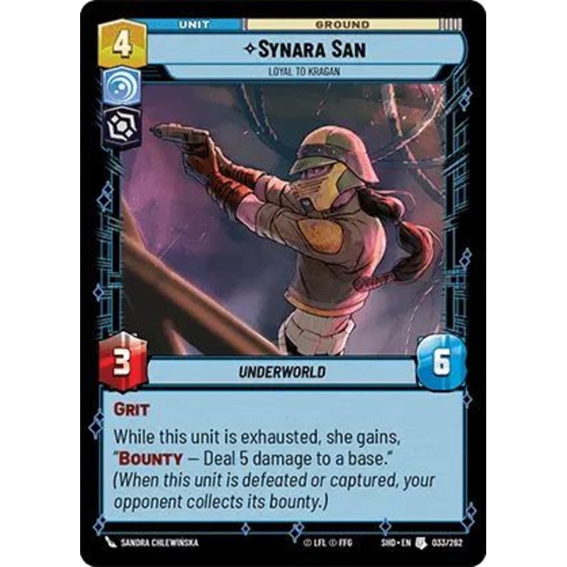 Synara San, Loyal to Kragan