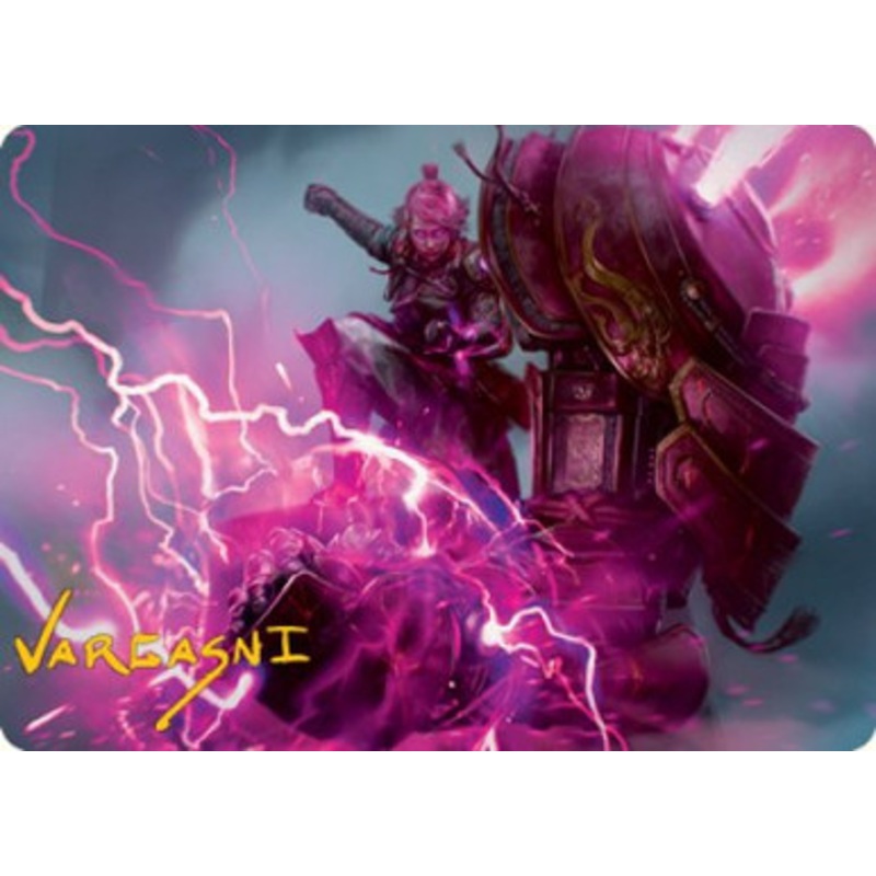 Voltage Surge Art Card (#15) (Gold Signature) | Kamigawa: Neon Dynasty