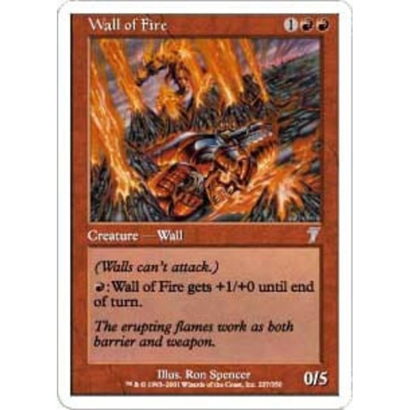 Wall of Fire (foil) | 7th Edition