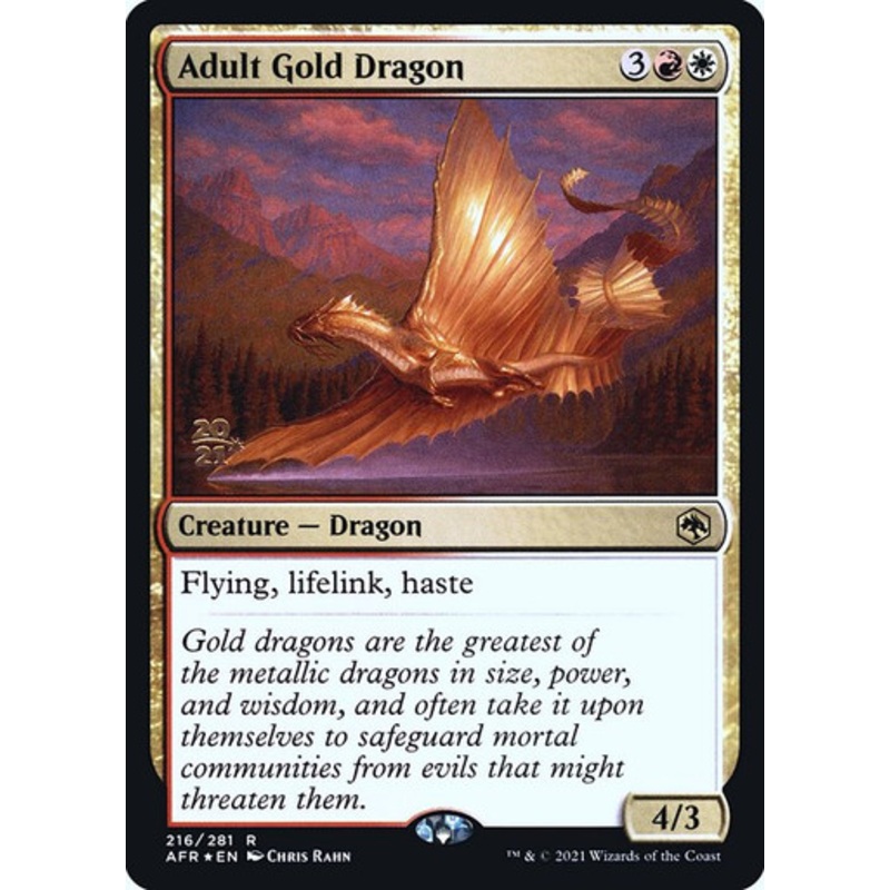 Adult Gold Dragon (Adventures in the Forgotten Realms Prerelease foil) | Adventures in the Forgotten Realms