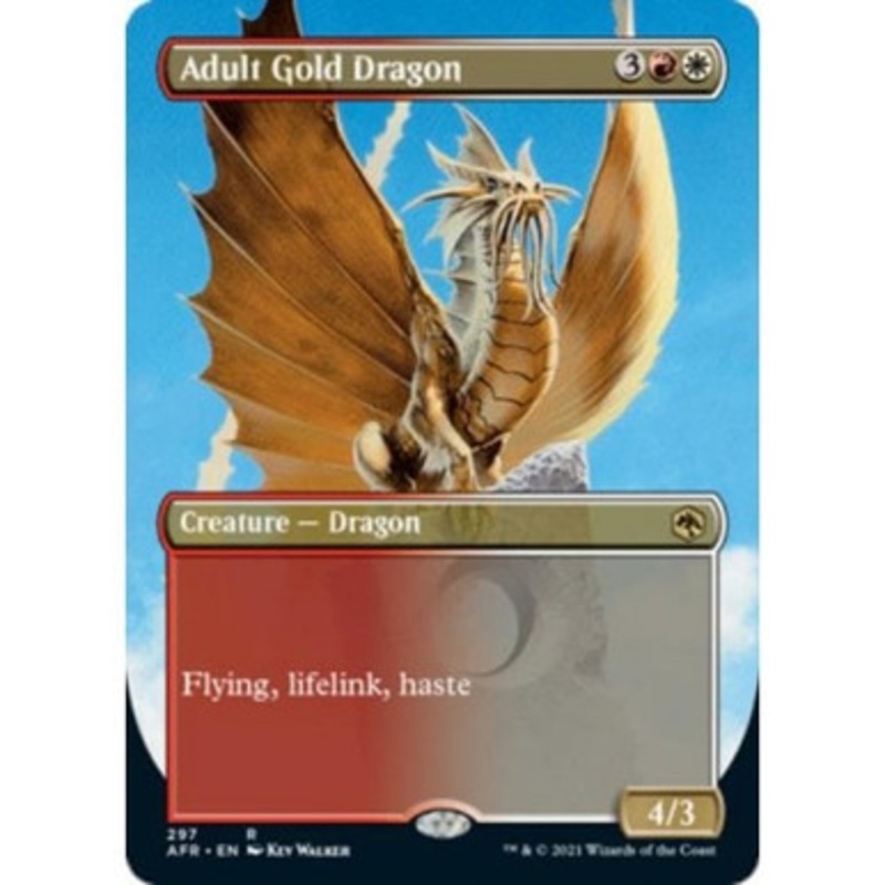 Adult Gold Dragon (Borderless Art) (foil)