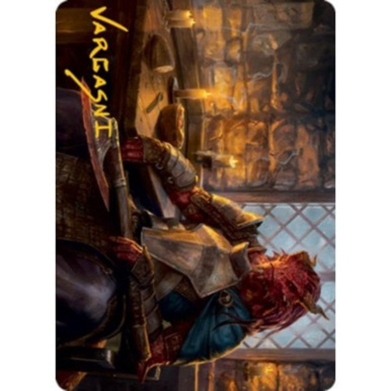 Adventures in the Forgotten Realms Art Card: Jaded Sell-Sword (Gold Signature)