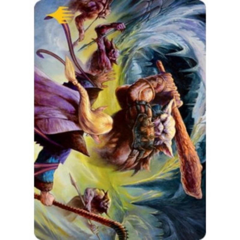 Adventures in the Forgotten Realms Art Card: Den of the Bugbear #34 (Gold Signature)