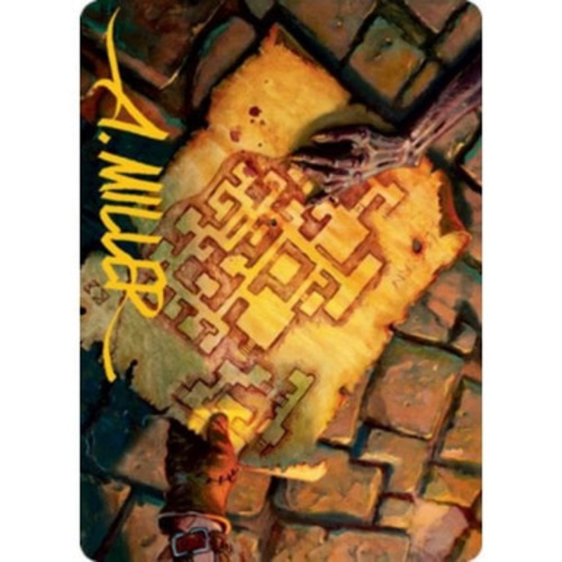 Adventures in the Forgotten Realms Art Card: Dungeon Map (Gold Signature)