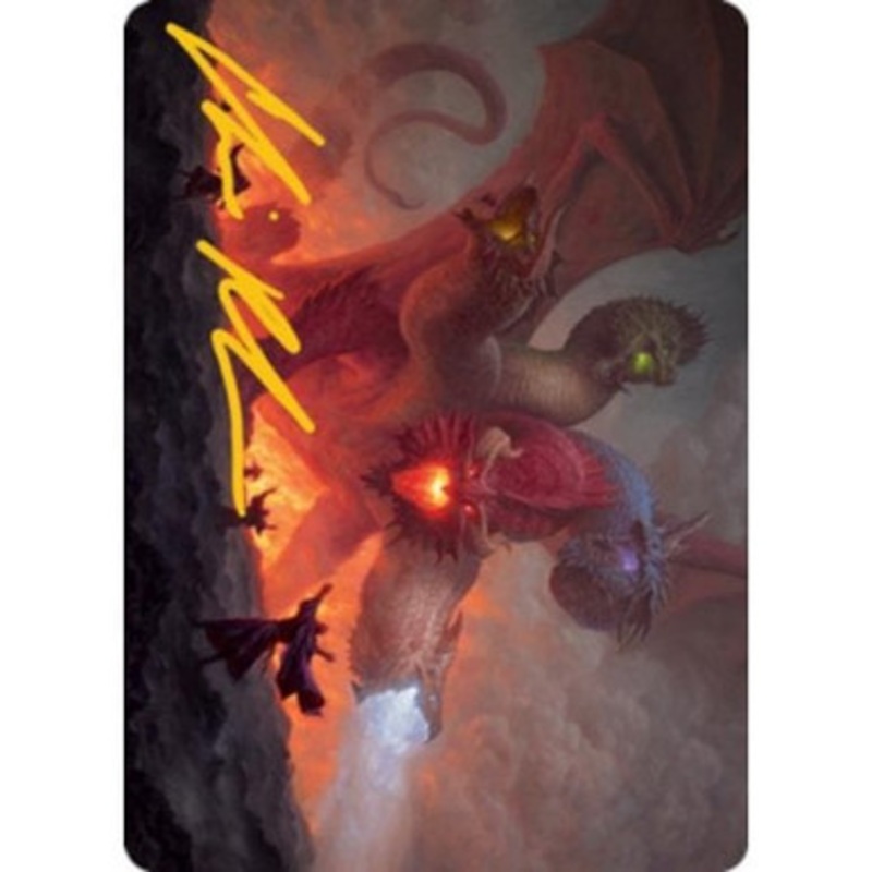 Adventures in the Forgotten Realms Art Card: Tiamat (Gold Signature) | Adventures in the Forgotten Realms
