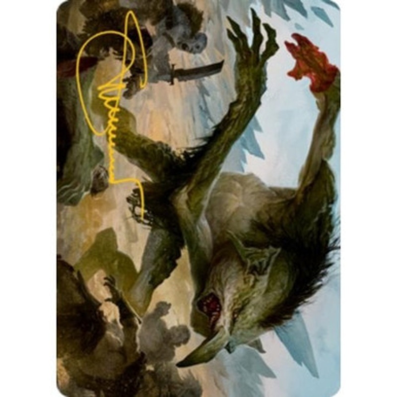 Adventures in the Forgotten Realms Art Card: Troll (Gold Signature) | Adventures in the Forgotten Realms