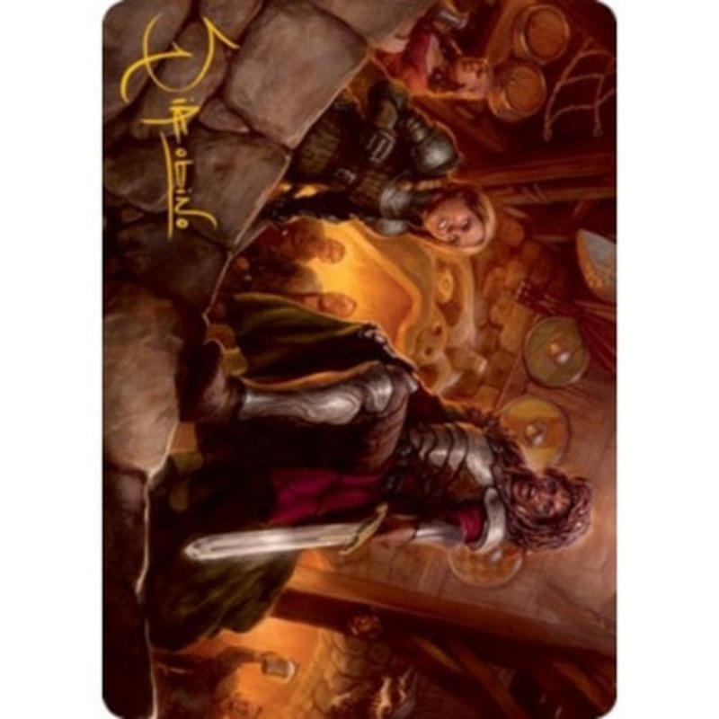 Adventures in the Forgotten Realms Art Card: Veteran Dungeoneer (Gold Signature)