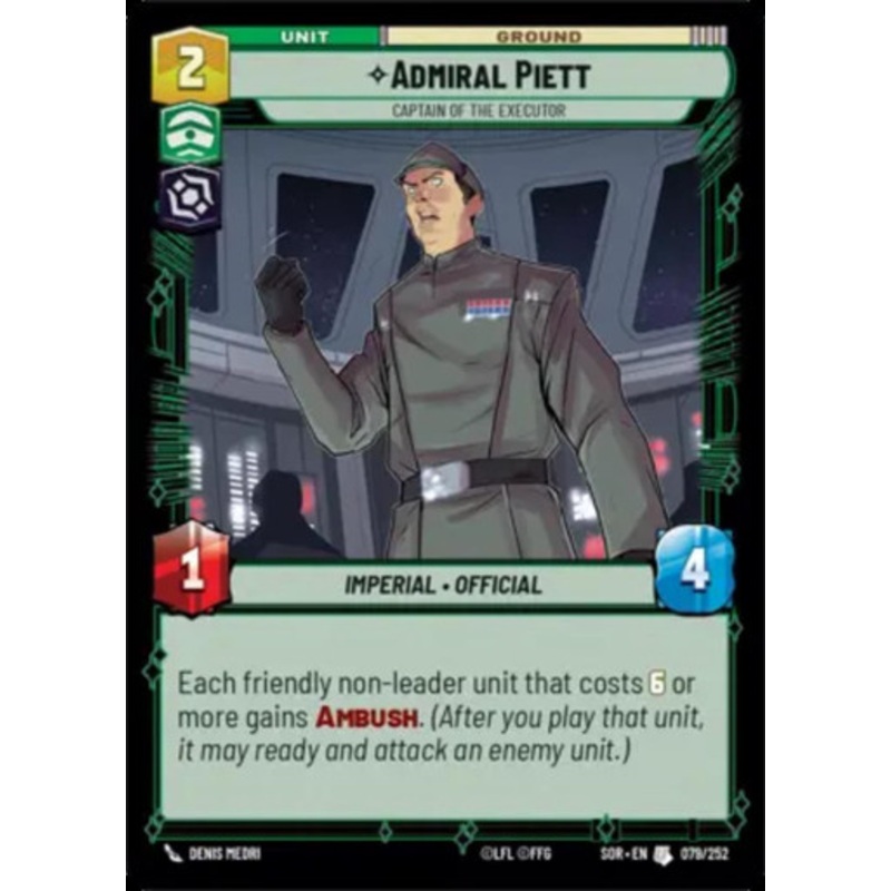 Admiral Piett, Captain of the Executor