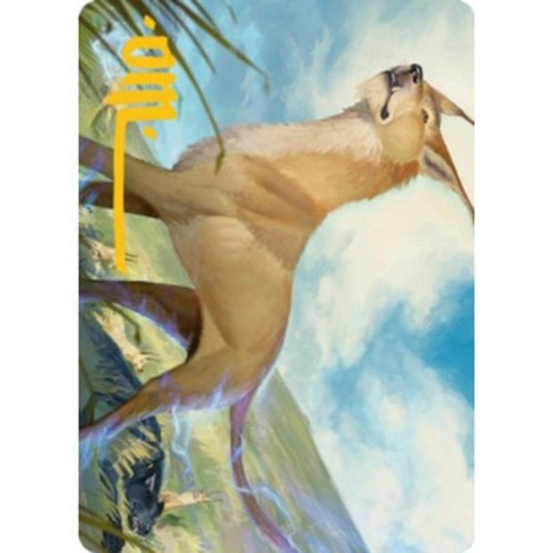 Adventures in the Forgotten Realms Art Card: Blink Dog (Gold Signature)