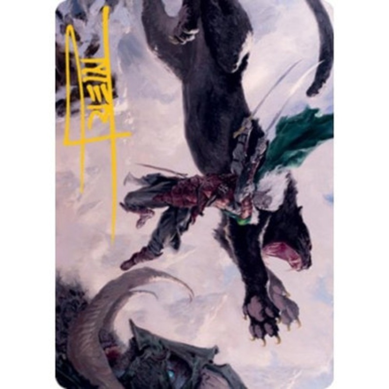 Adventures in the Forgotten Realms Art Card: Drizzt Do'Urden (Gold Signature)