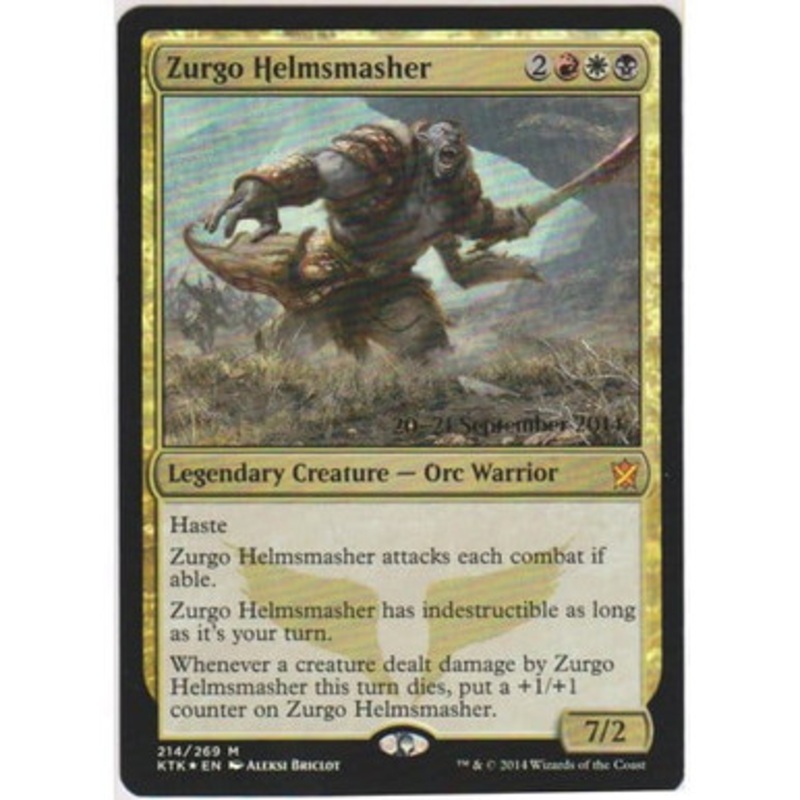 Zurgo Helmsmasher (Khans of Tarkir Prerelease foil) | Promotional Cards