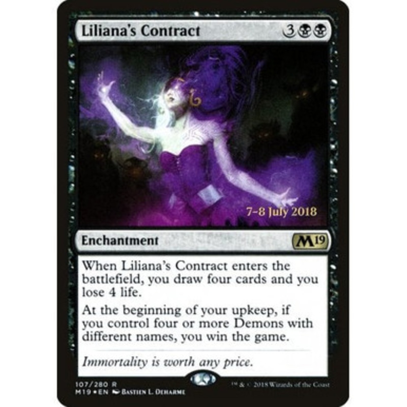 Liliana's Contract (Core 2019 Prerelease foil) | Promotional Cards