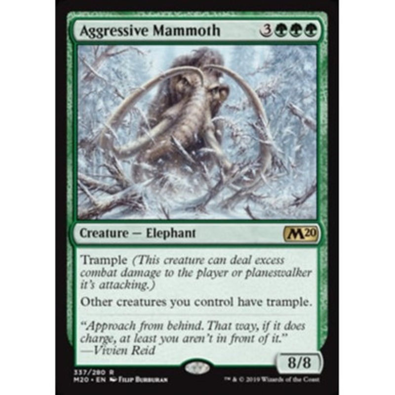 Aggressive Mammoth (Planeswalker Deck Card) | Core Set 2020