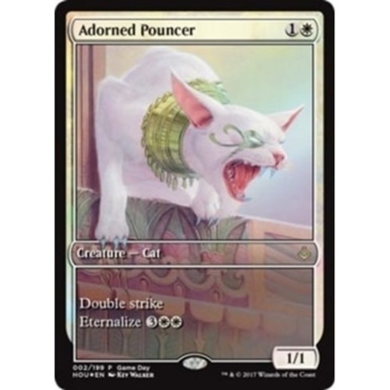 Adorned Pouncer (Hour of Devastation Game Day Foil) | Promotional Cards