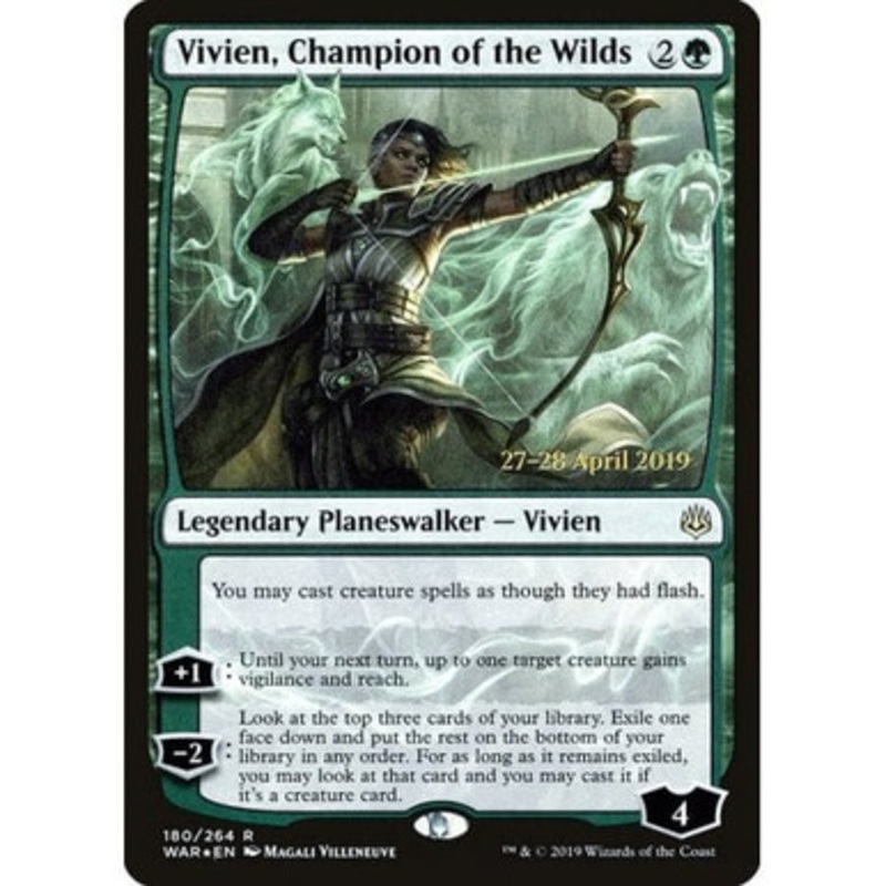 Vivien, Champion of the Wilds (War of the Spark Prerelease foil) | Promotional Cards