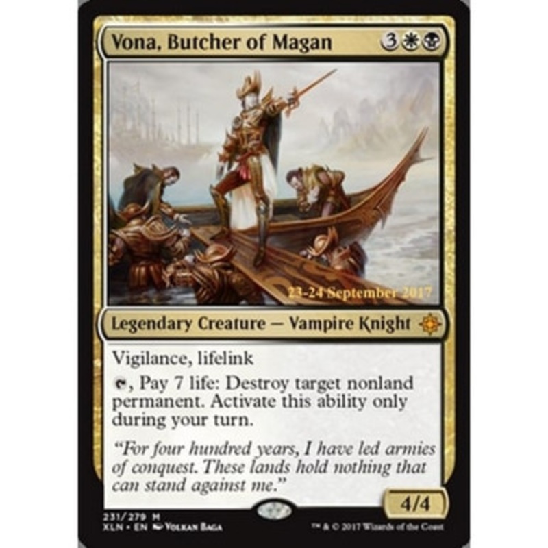 Vona, Butcher of Magan (Ixalan Prerelease foil) | Promotional Cards