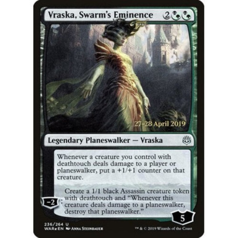 Vraska, Swarm's Eminence (War of the Spark Prerelease foil)