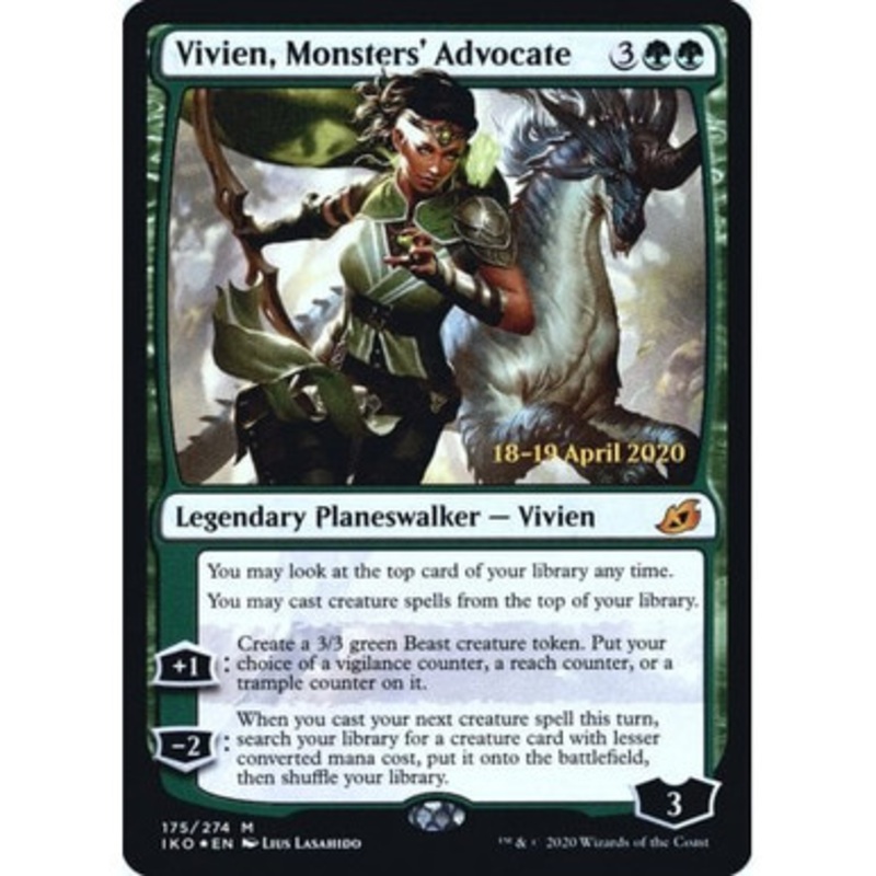 Vivien, Monsters' Advocate (Ikoria: Lair of Behemoths Prerelease foil) | Promotional Cards