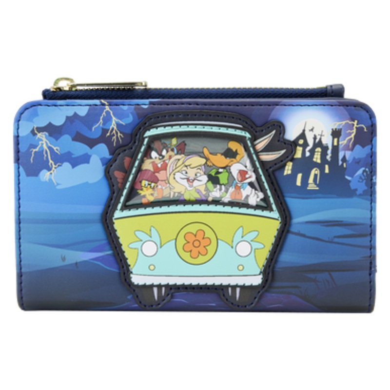 Warner Brothers 100th Anniversary Looney Tunes & Scooby Mashup Flap Wallet