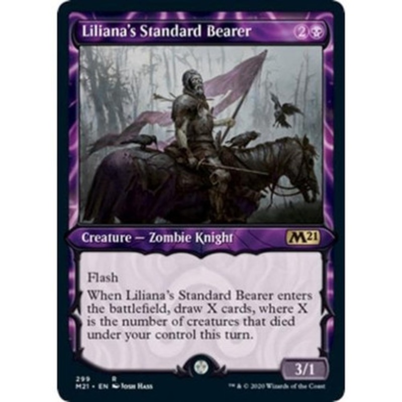 Liliana's Standard Bearer (Showcase Frame) (foil) | Core Set 2021