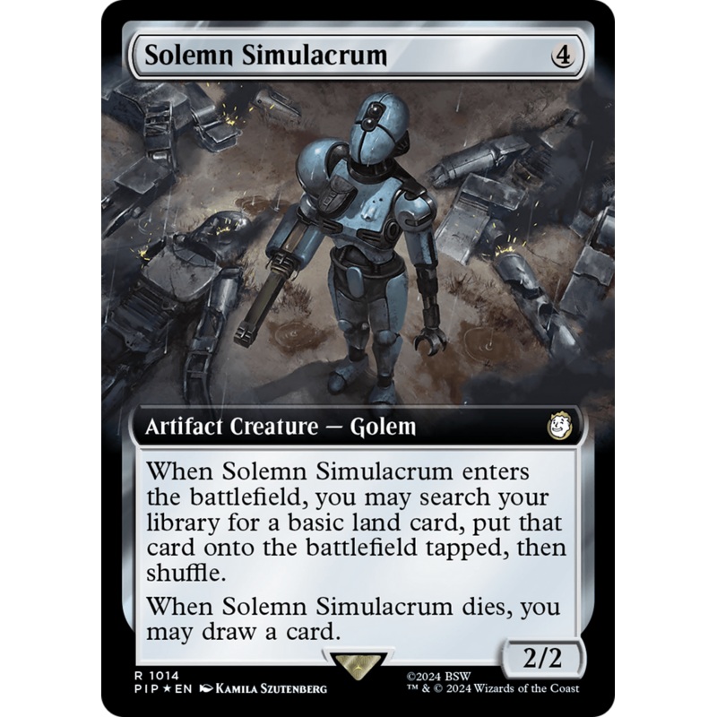 Solemn Simulacrum (Extended Art) (Surge Foil) [Fallout]