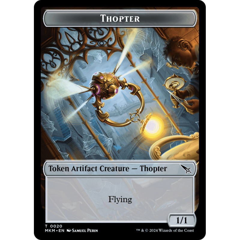 Thopter (0020) // Clue (0014) Double-Sided Token [Murders at Karlov Manor Tokens]