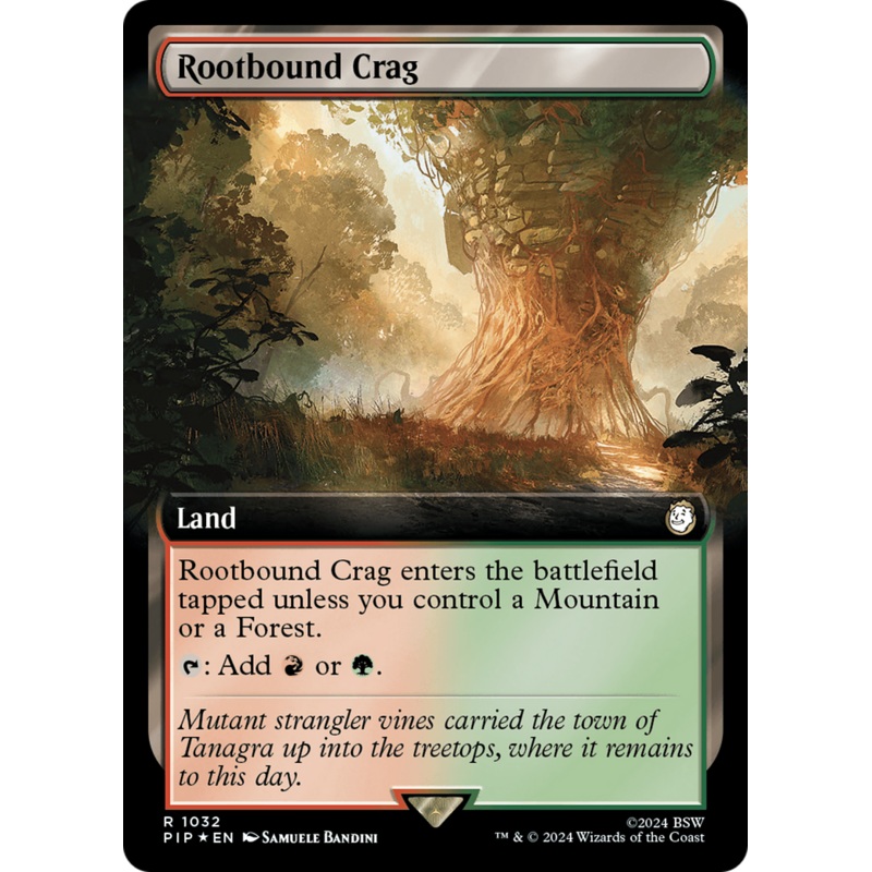 Rootbound Crag (Extended Art) (Surge Foil) [Fallout]