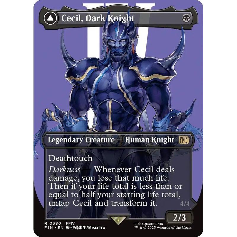Cecil, Dark Knight // Cecil, Redeemed Paladin (Borderless) [FINAL FANTASY]