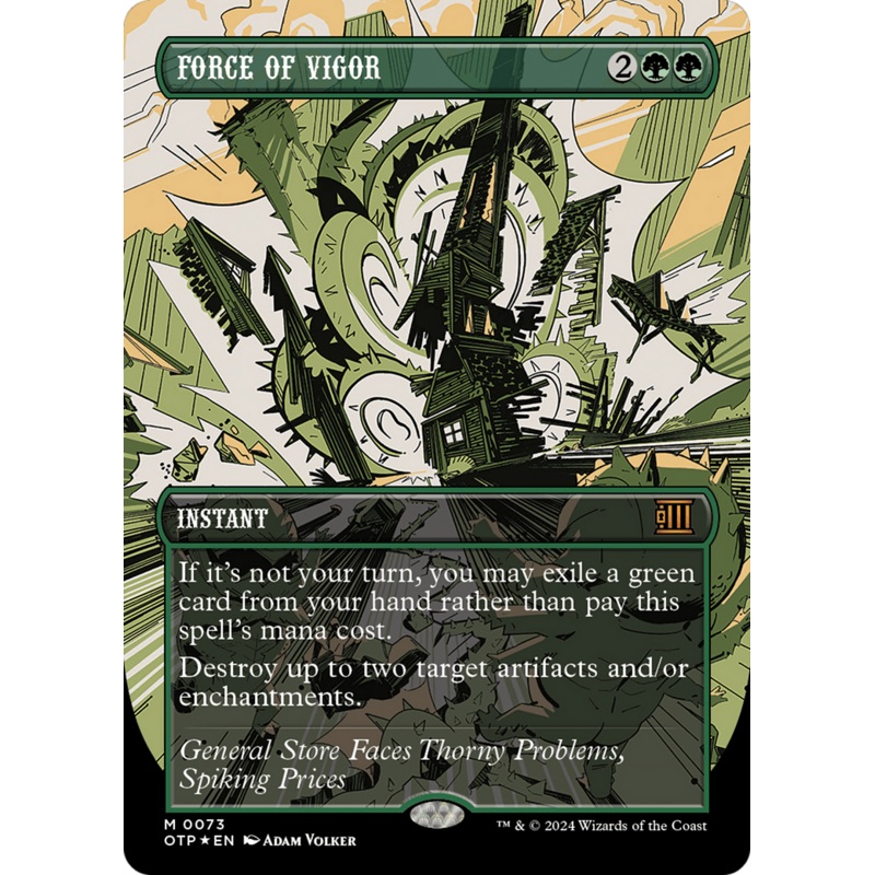 Force of Vigor (Textured Foil) [Outlaws of Thunder Junction: Breaking News]