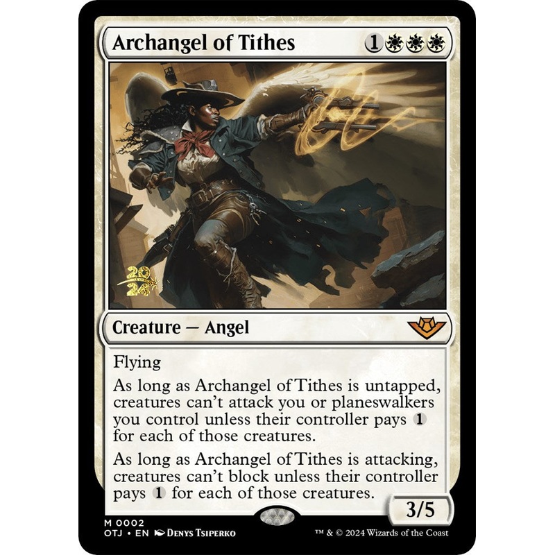 Archangel of Tithes [Outlaws of Thunder Junction Prerelease Promos]