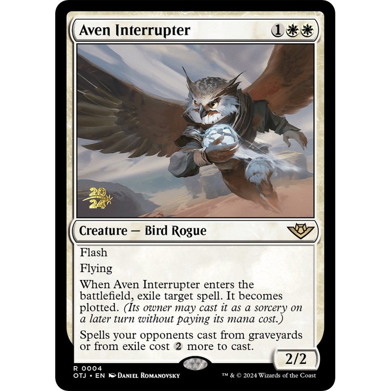 Aven Interrupter [Outlaws of Thunder Junction Prerelease Promos]
