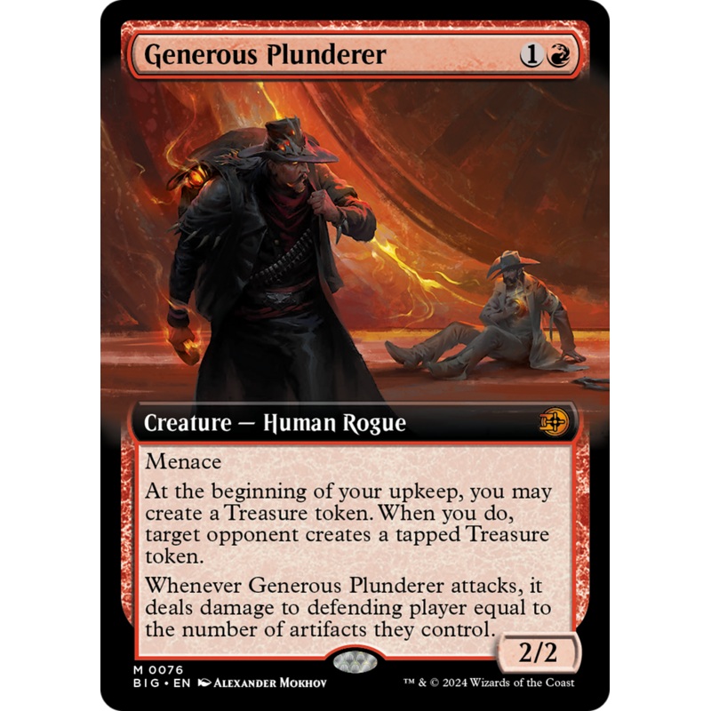 Generous Plunderer (Extended Art) [Outlaws of Thunder Junction: The Big Score]