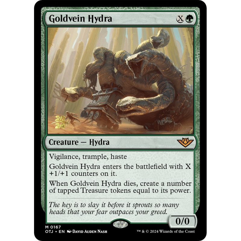 Goldvein Hydra [Outlaws of Thunder Junction Prerelease Promos]