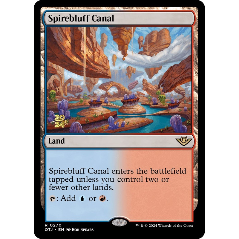 Spirebluff Canal (OTJ) [Outlaws of Thunder Junction Prerelease Promos]
