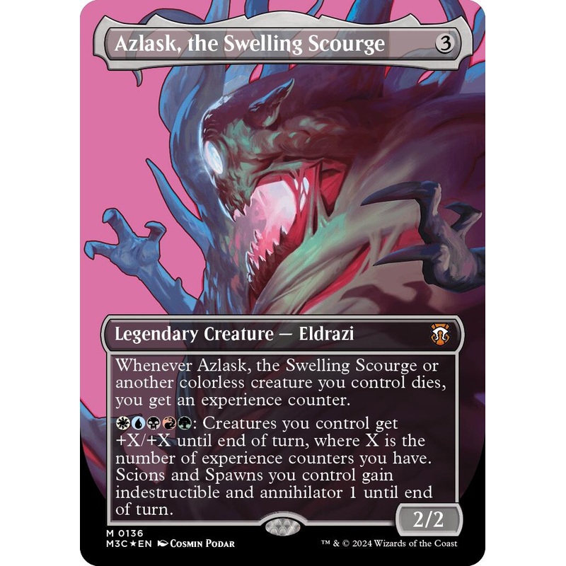 Azlask, the Swelling Scourge (Borderless) (Ripple Foil) [Modern Horizons 3 Commander]