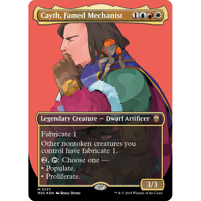 Cayth, Famed Mechanist (Borderless) (Ripple Foil) [Modern Horizons 3 Commander]