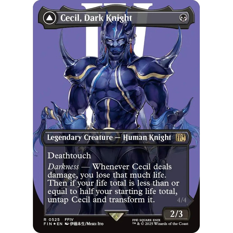 Cecil, Dark Knight // Cecil, Redeemed Paladin (Borderless) (Surge Foil) [FINAL FANTASY]