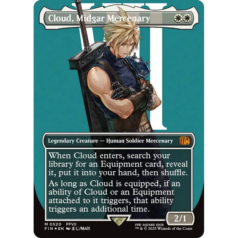 Cloud, Midgar Mercenary (Borderless) (Surge Foil) [FINAL FANTASY]