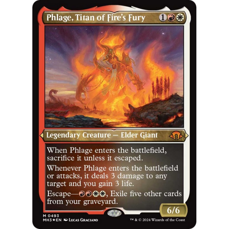 Phlage, Titan of Fire's Fury (Foil Etched) [Modern Horizons 3]