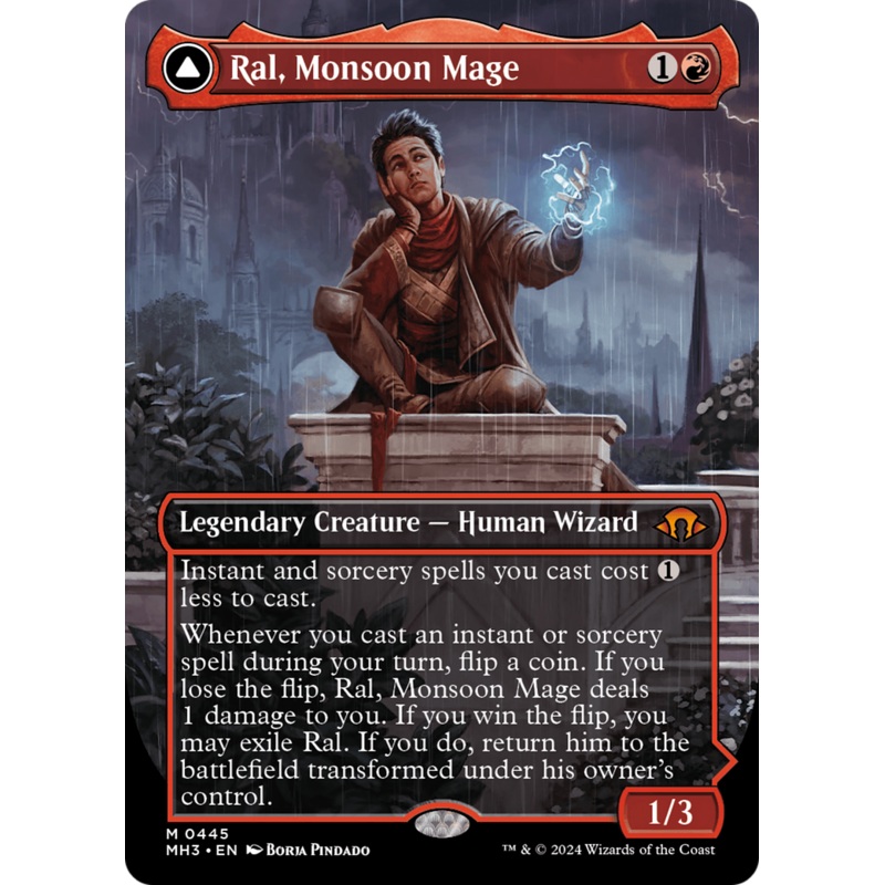 Ral, Monsoon Mage // Ral, Leyline Prodigy (Borderless) [Modern Horizons 3]