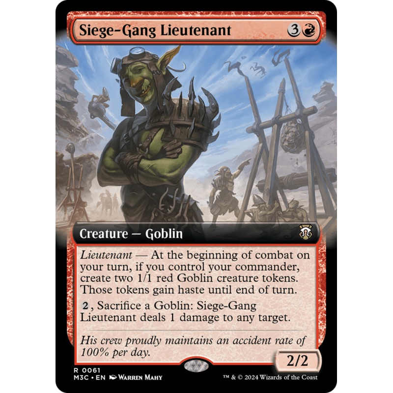 Siege-Gang Lieutenant (Extended Art) (Ripple Foil) [Modern Horizons 3 Commander]