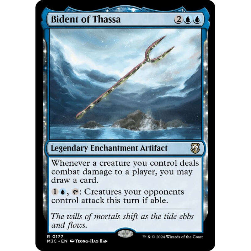 Bident of Thassa (Ripple Foil) [Modern Horizons 3 Commander]
