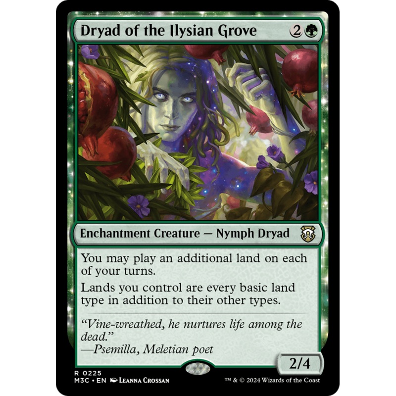 Dryad of the Ilysian Grove (Ripple Foil) [Modern Horizons 3 Commander]