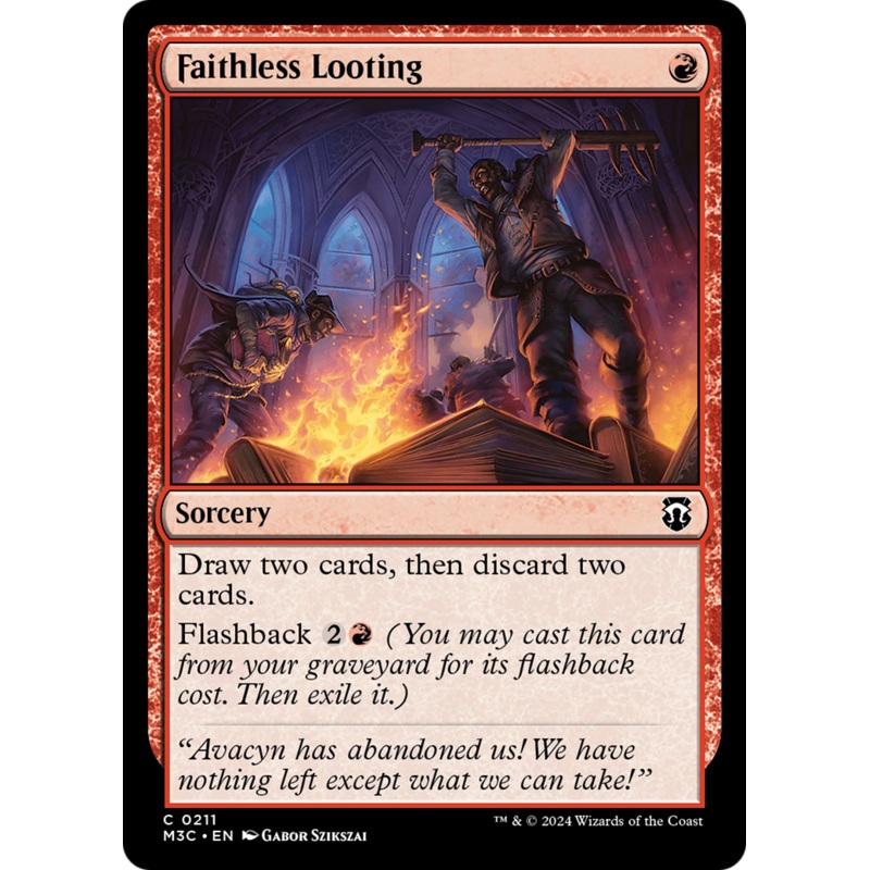 Faithless Looting (Ripple Foil) [Modern Horizons 3 Commander]