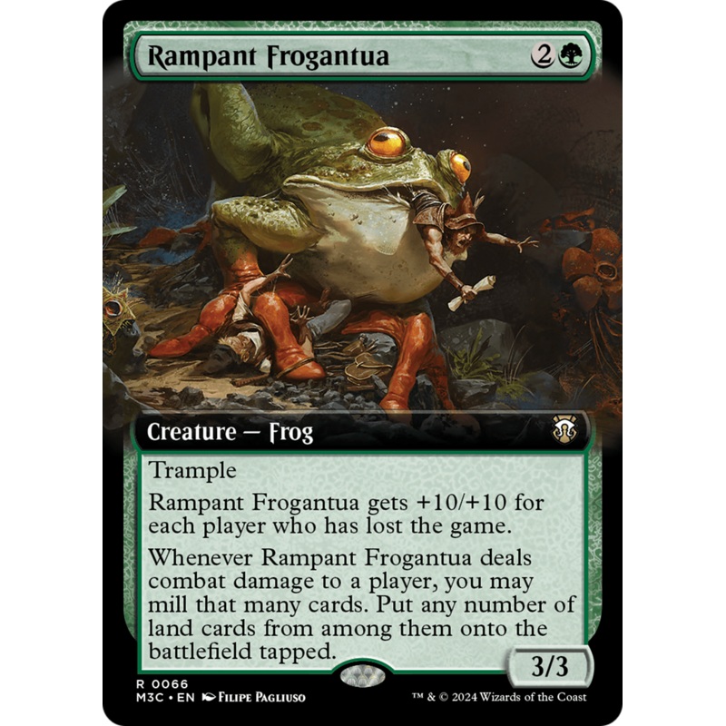 Rampant Frogantua (Extended Art) (Ripple Foil) [Modern Horizons 3 Commander]