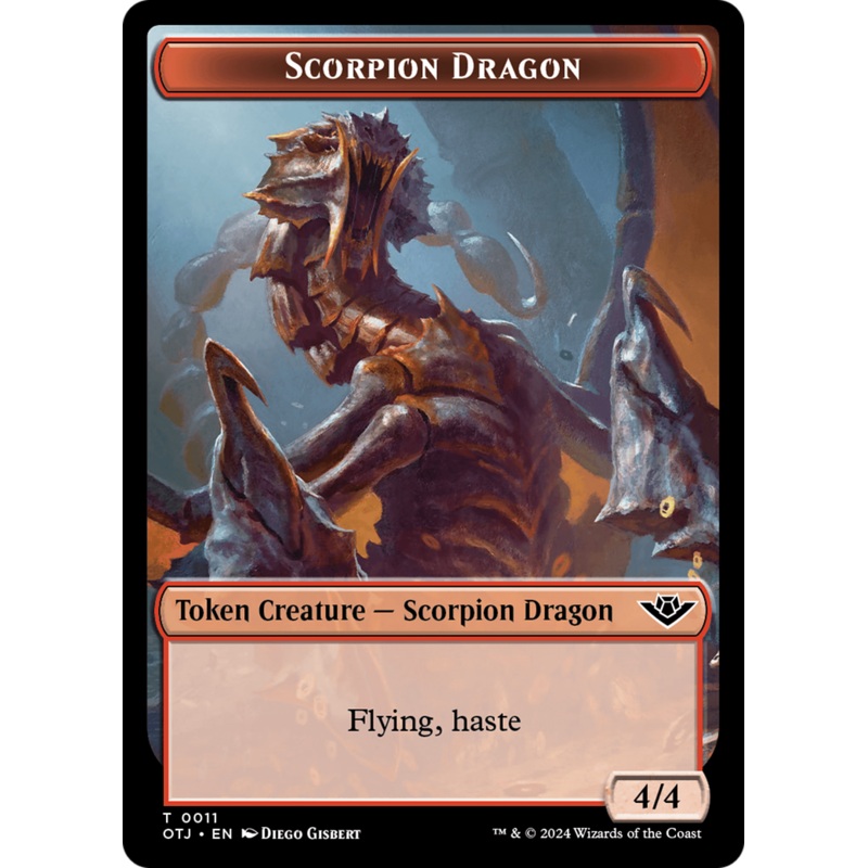 Scorpion Dragon // Plot Double-Sided Token [Outlaws of Thunder Junction Tokens]