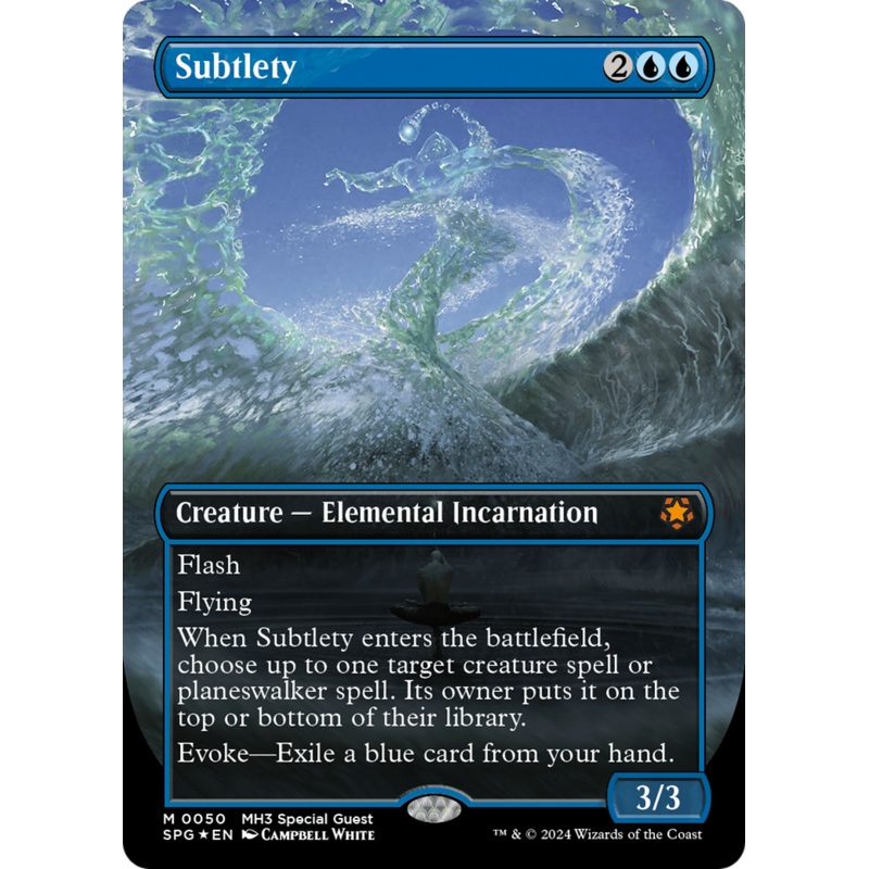 Subtlety (Borderless) (Textured Foil) [Modern Horizons 3 Special Guests]
